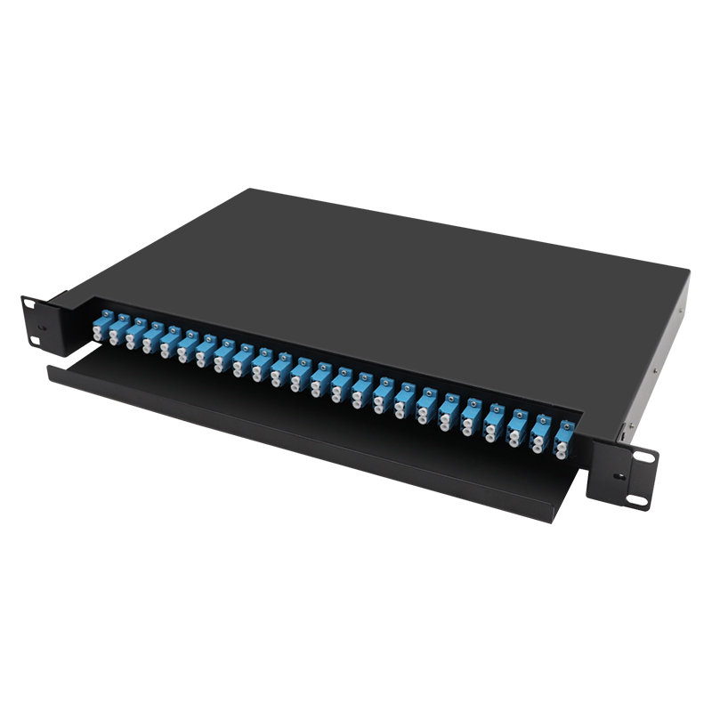 24 port 48 cores lc UPC duplex patch panel sliding type