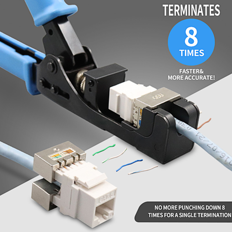 RJ45 Keystone Jack Punch Down Speed ​​Ending Tool para sa 180 Degree PX-T-DS